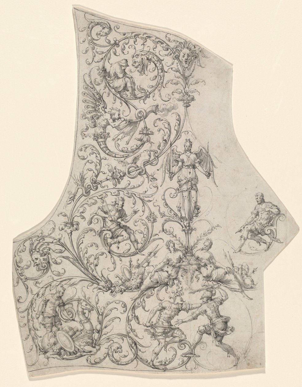 Die Rückenplatte einer Parade-Rüstung, um 1557 von Etienne Delaune