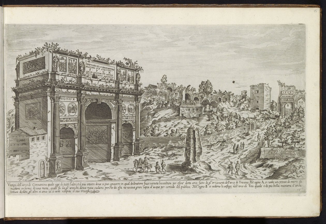 Konstantinsbogen in Rom von Etienne Duperac