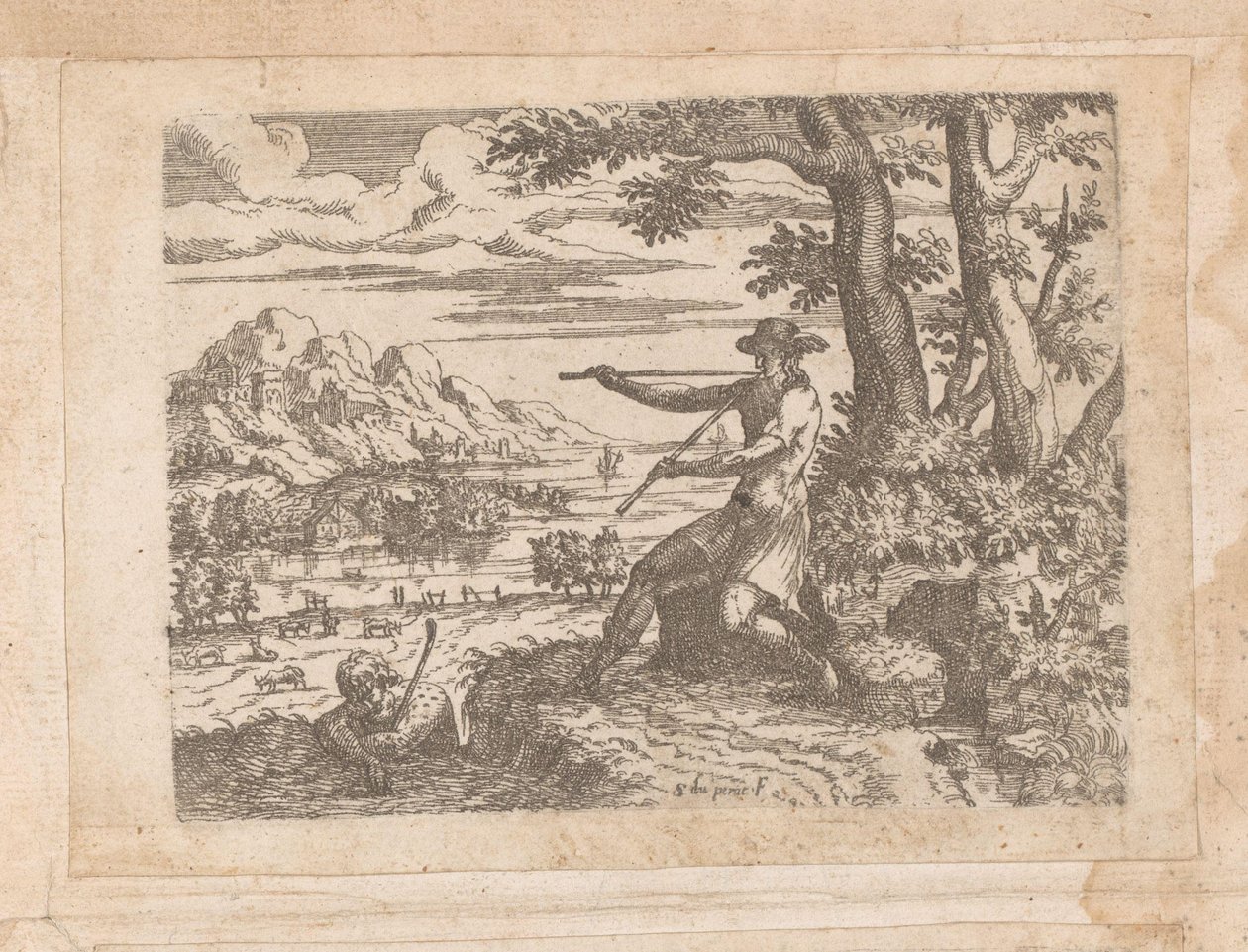 Landschaft mit Merkur und Argus von Etienne Duperac