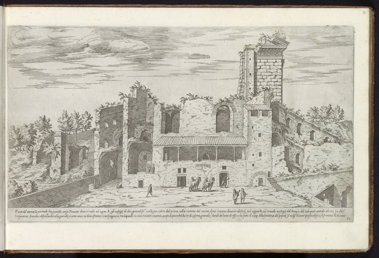 Ruinen auf dem Quirinal in Rom von Etienne Duperac