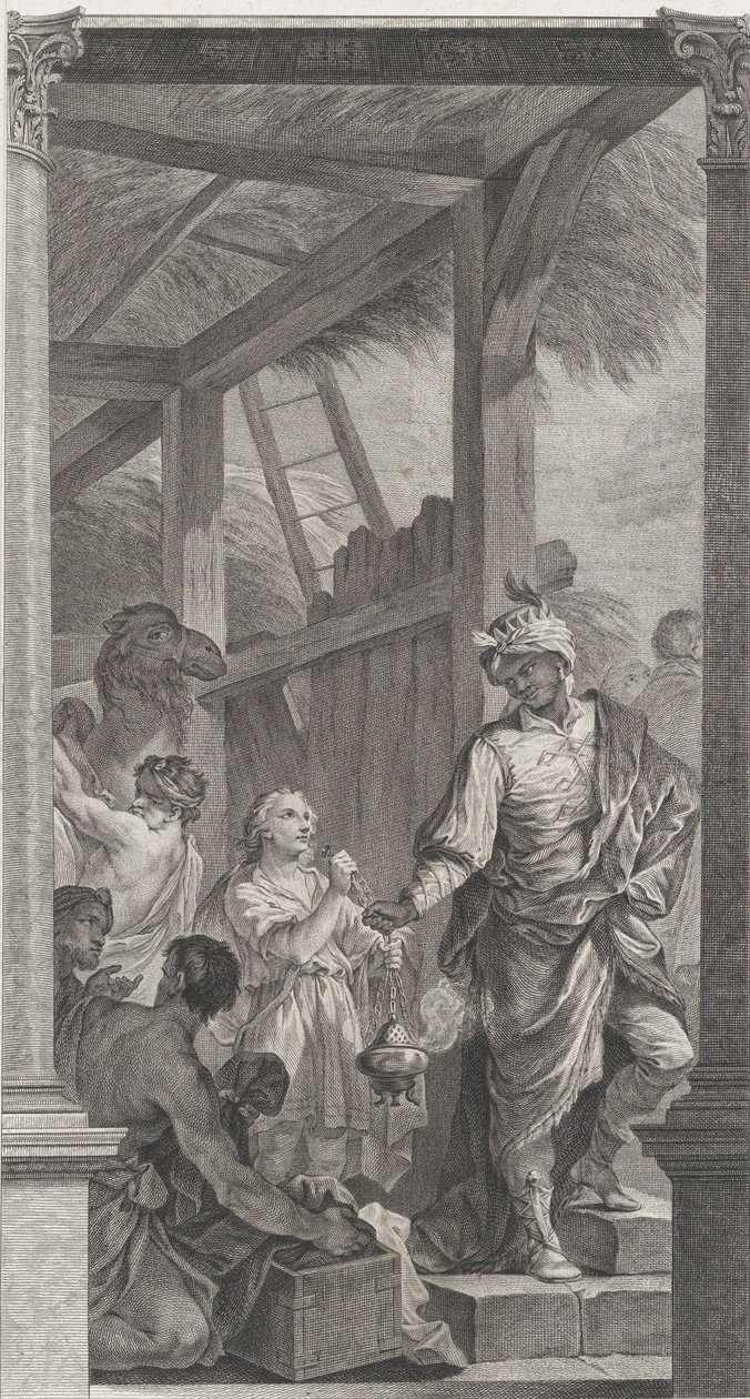 Die Kapelle der Enfants-Trouvés in Paris: Der König Balthasar und sein Gefolge, 1752 von Etienne Fessard