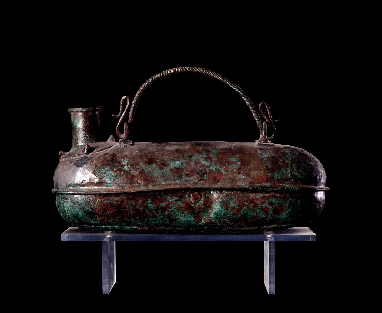 Etruskische Zivilisation: Bronzeaskos aus dem Grab des Bronzekarrens in Vulci, 680-670 v. Chr. von Etruscan
