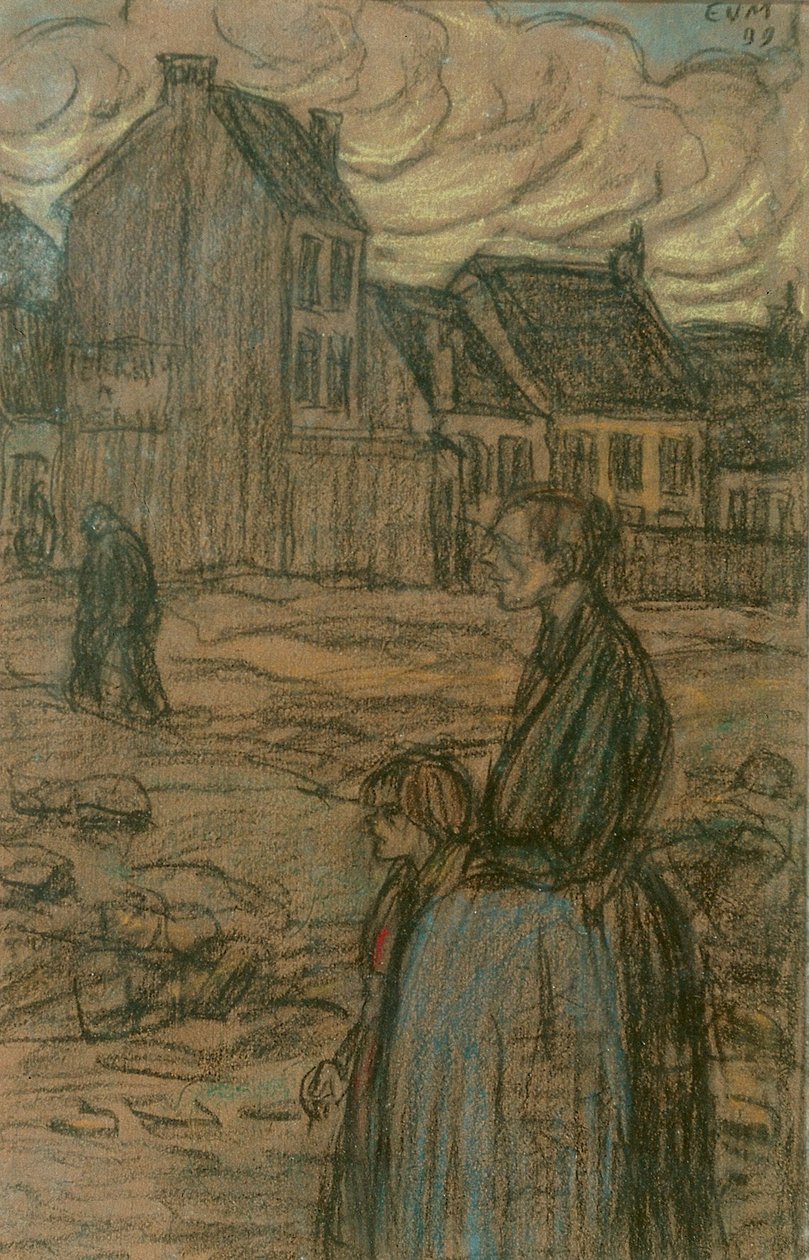 Schwangere Frau in den Vororten von Eugeen van Mieghem