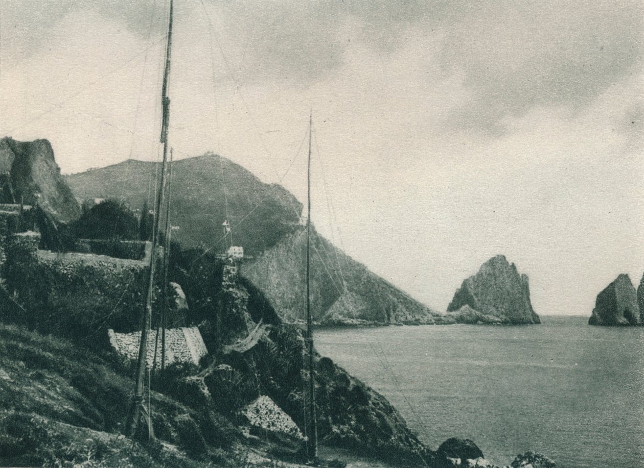 Marina Piccola mit Vogelfängernetzen, Capri, Italien, 1927 von Eugen Poppel