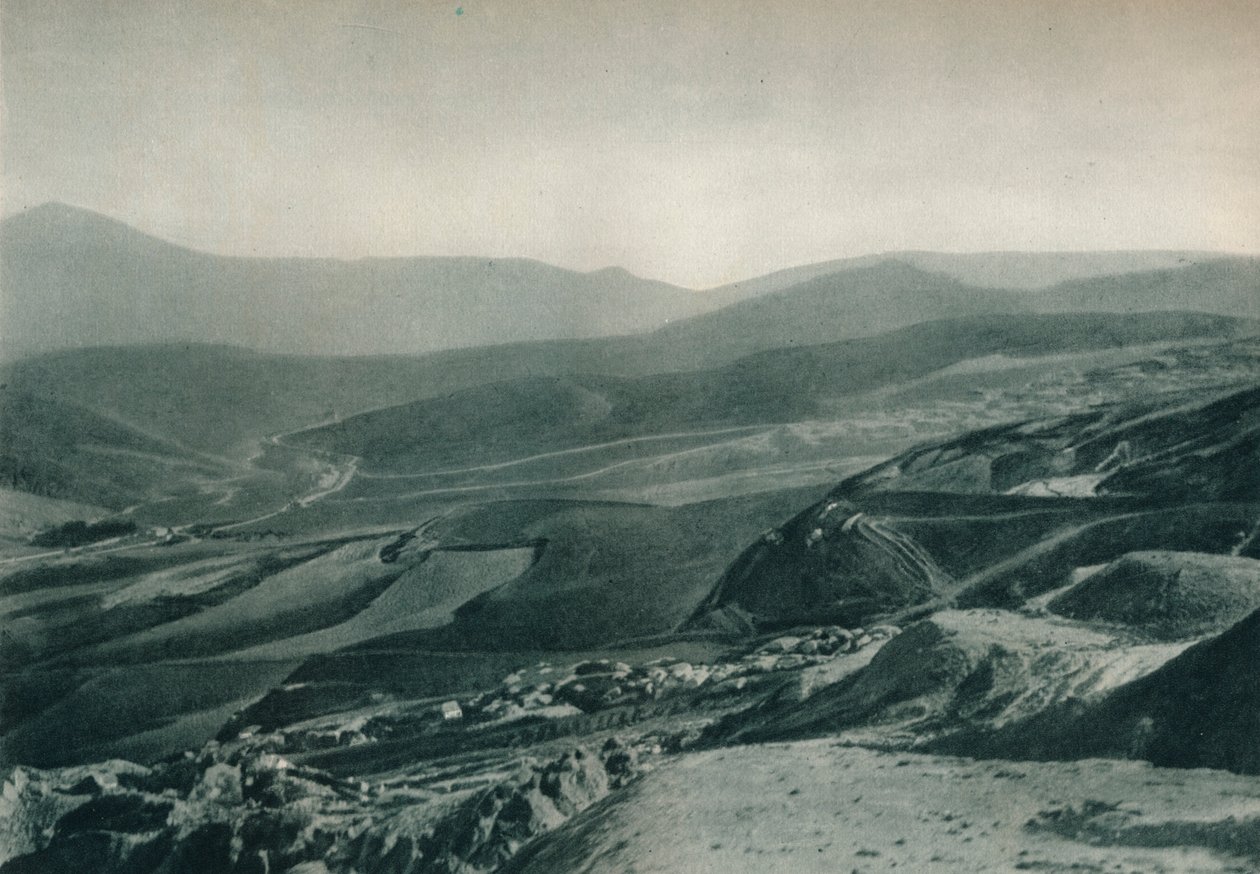 Ansicht der Schwefelminen, Agrigent, Sizilien, Italien, 1927 von Eugen Poppel