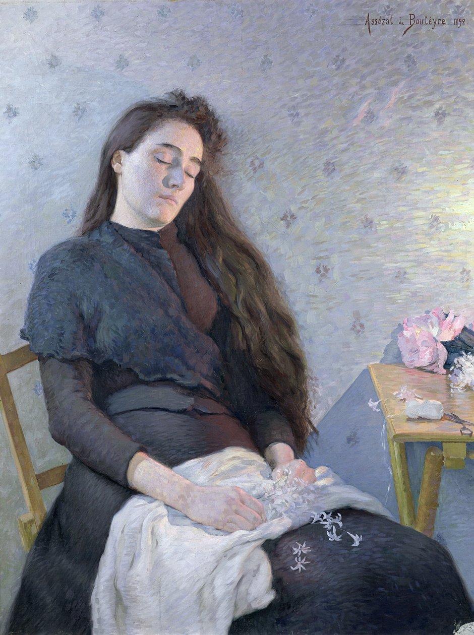 Das schlafende Blumenmädchen, 1892 von Eugene Assezat de Bouteyre