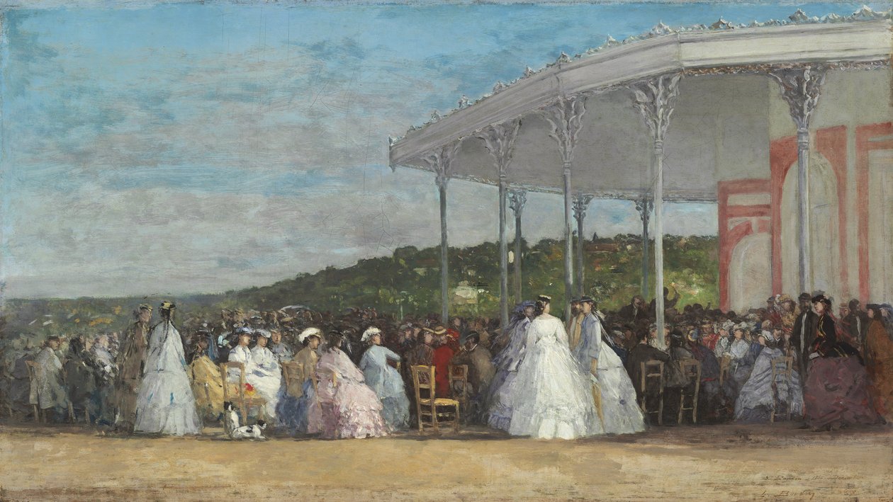 Konzert im Casino von Deauville, 1865 von Eugene Louis Boudin