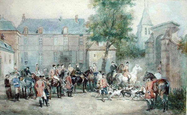 Aufbruch zur Jagd von Eugene-Louis Lami