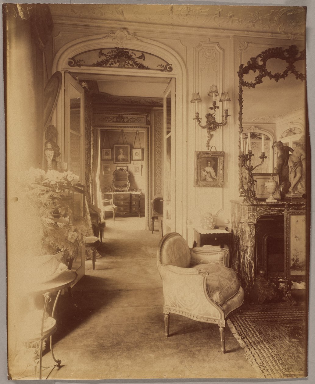 Innenraum von Melle Sorel, der Comédie Française, Avenue des Champs-Élysées von Eugène Atget