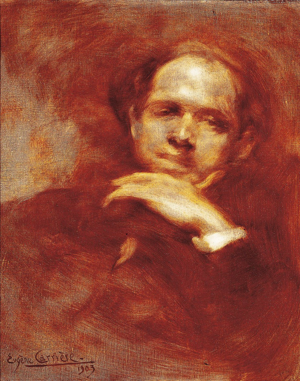 Porträt von Pau Casals, Cellist, Dirigent und spanischer Komponist (1876-1973) 1903 von Eugène Carrière