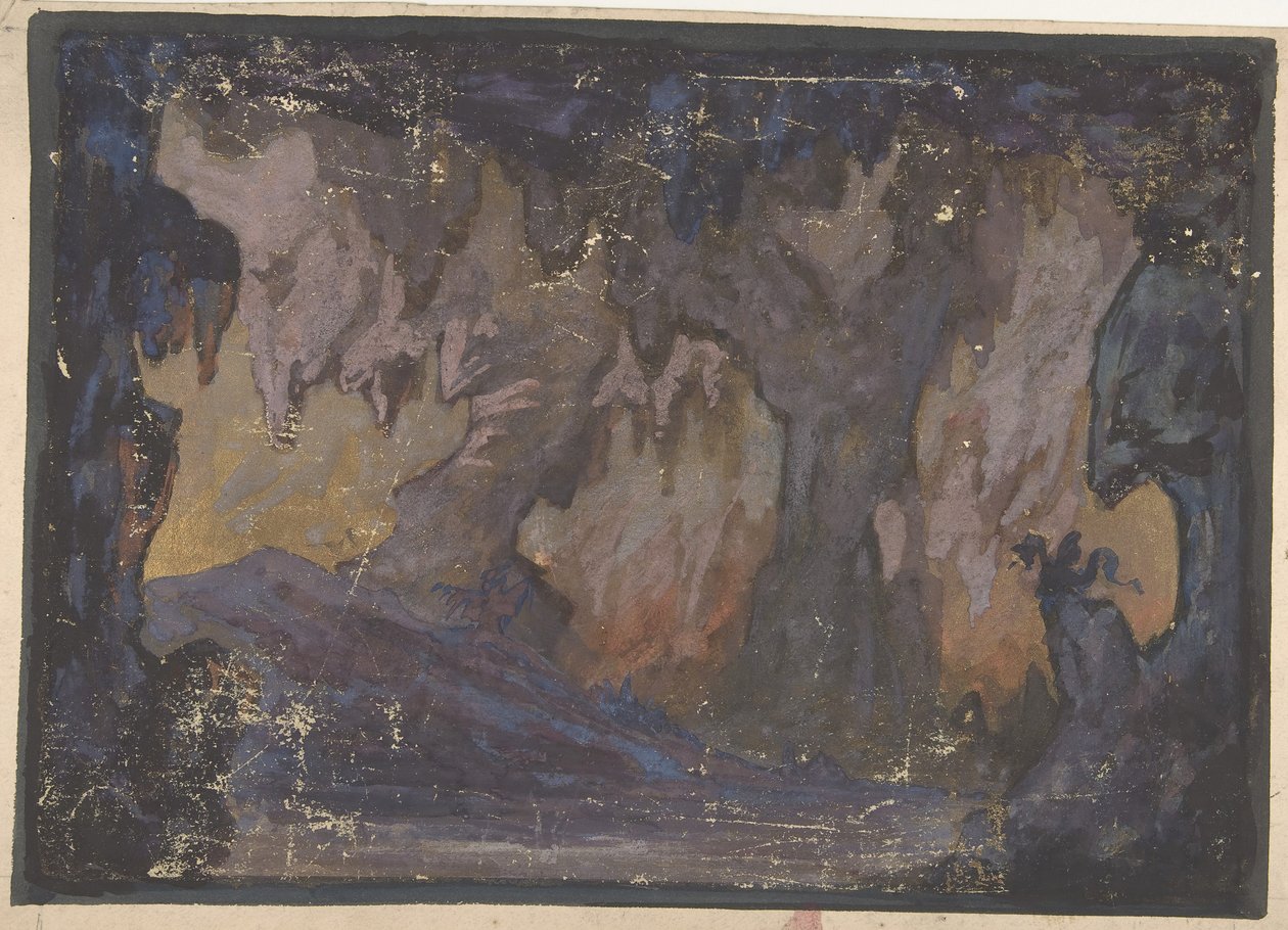 Entwurf für ein Bühnenbild an der Opéra, Paris, 1830-90 von Eugene Ciceri
