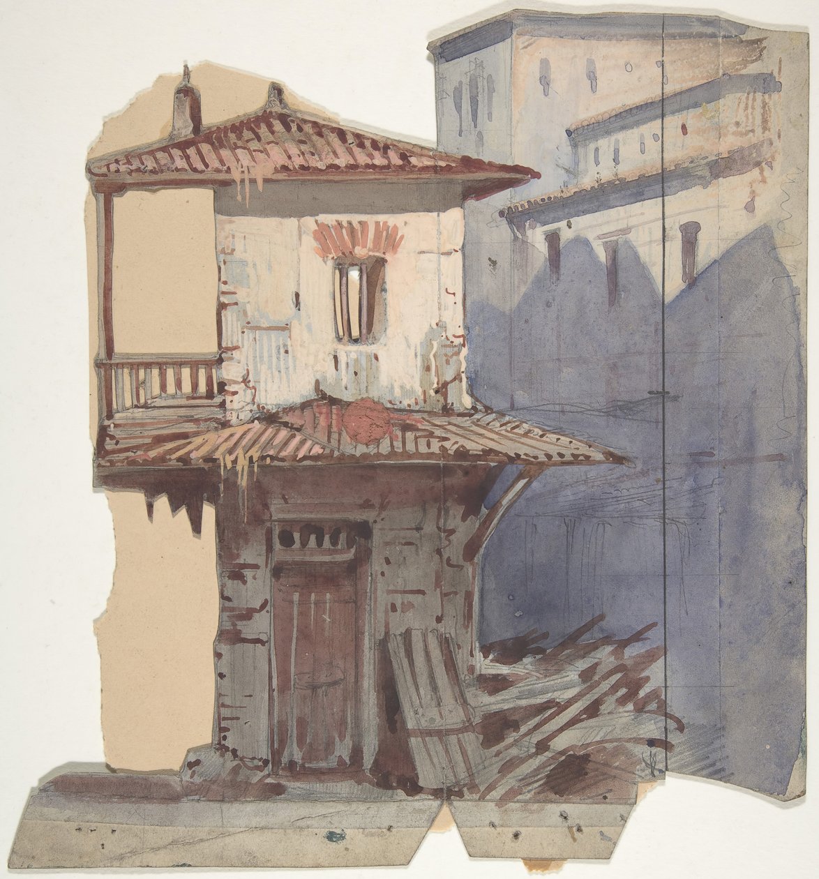 Entwurf für ein Bühnenbild an der Opéra, Paris, 1830-90 von Eugene Ciceri