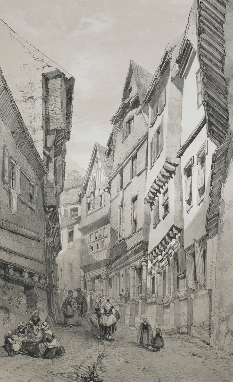 Malerische und romantische Reisen im alten Frankreich. Bretagne: Morlaix von Eugene Ciceri
