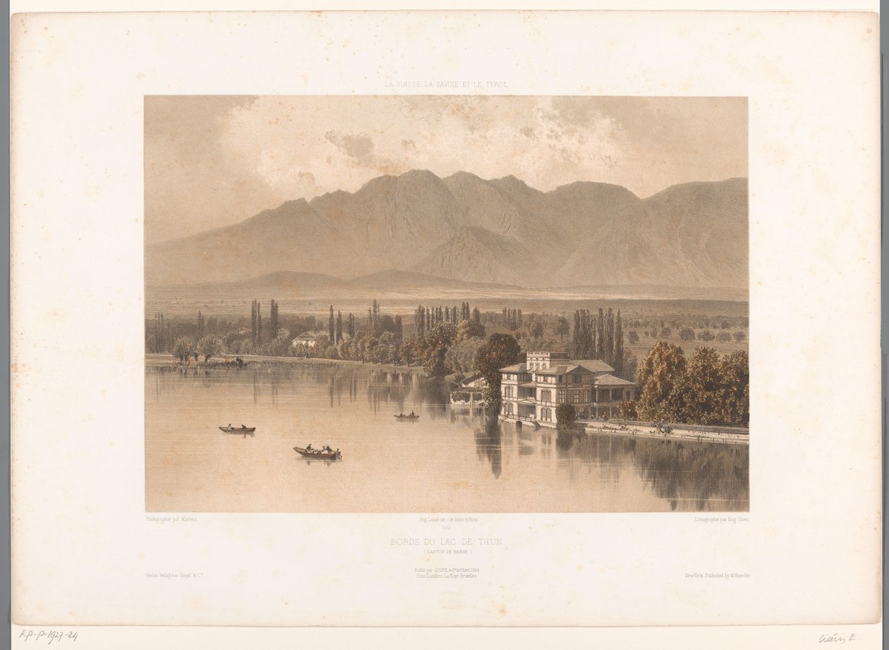 Blick auf die Ufer des Thunersee von Eugene Ciceri