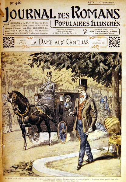 Armand begegnet Marguerite auf den Champs-Elysees, Illustration für 