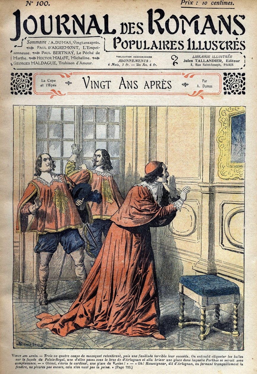 Illustration für "Vingt ans après" (Zwanzig Jahre danach) von Eugene Damblans
