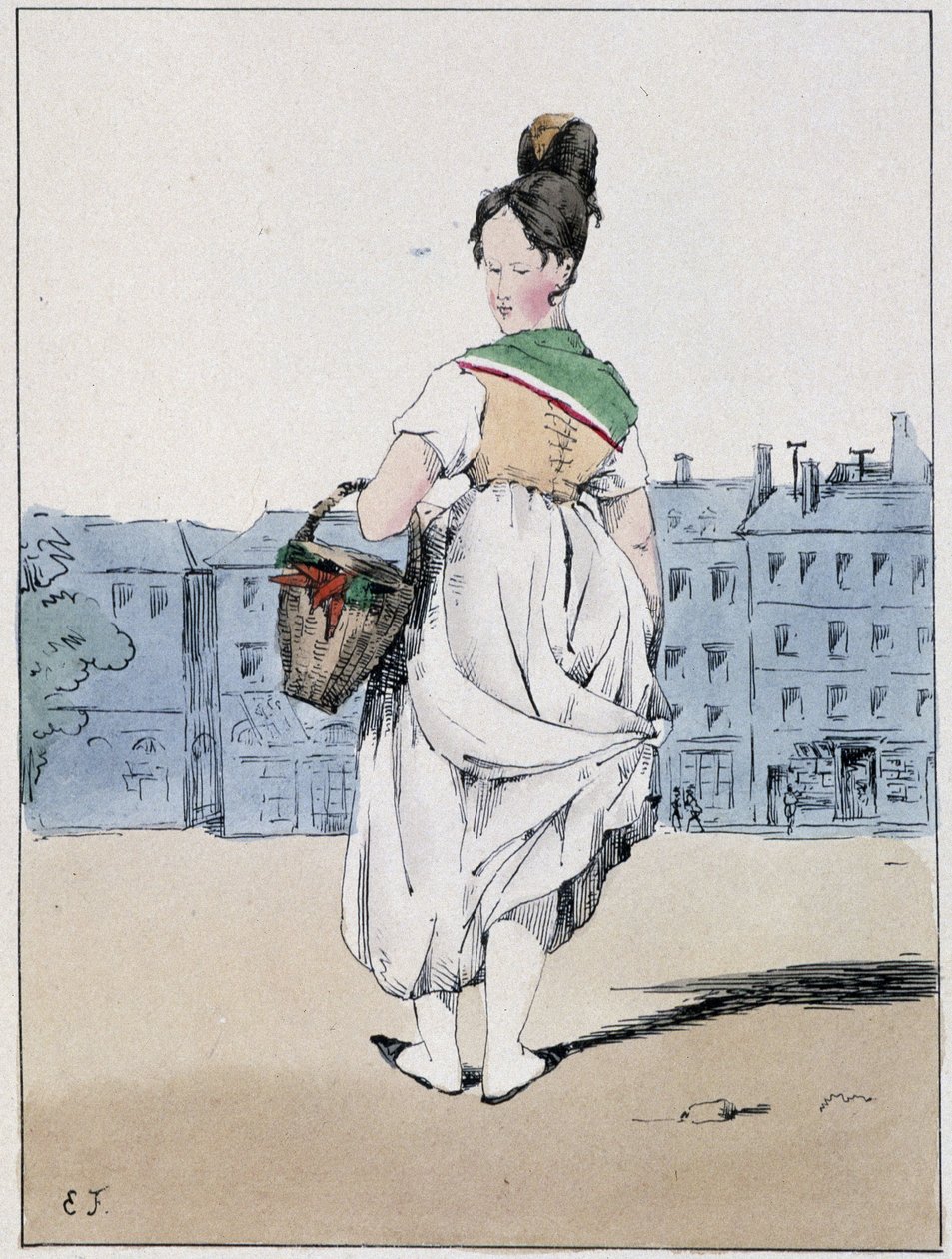 Frau mit einem Korb, Boulevard de l