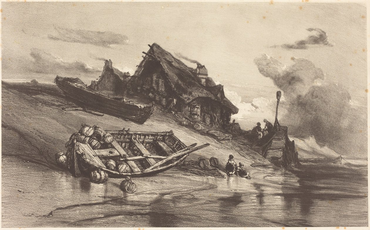 Fischerhütten von Eugene Isabey