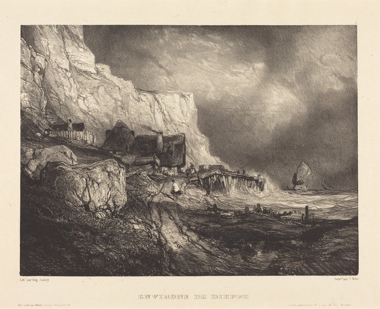 Umgebung von Dieppe von Eugene Isabey