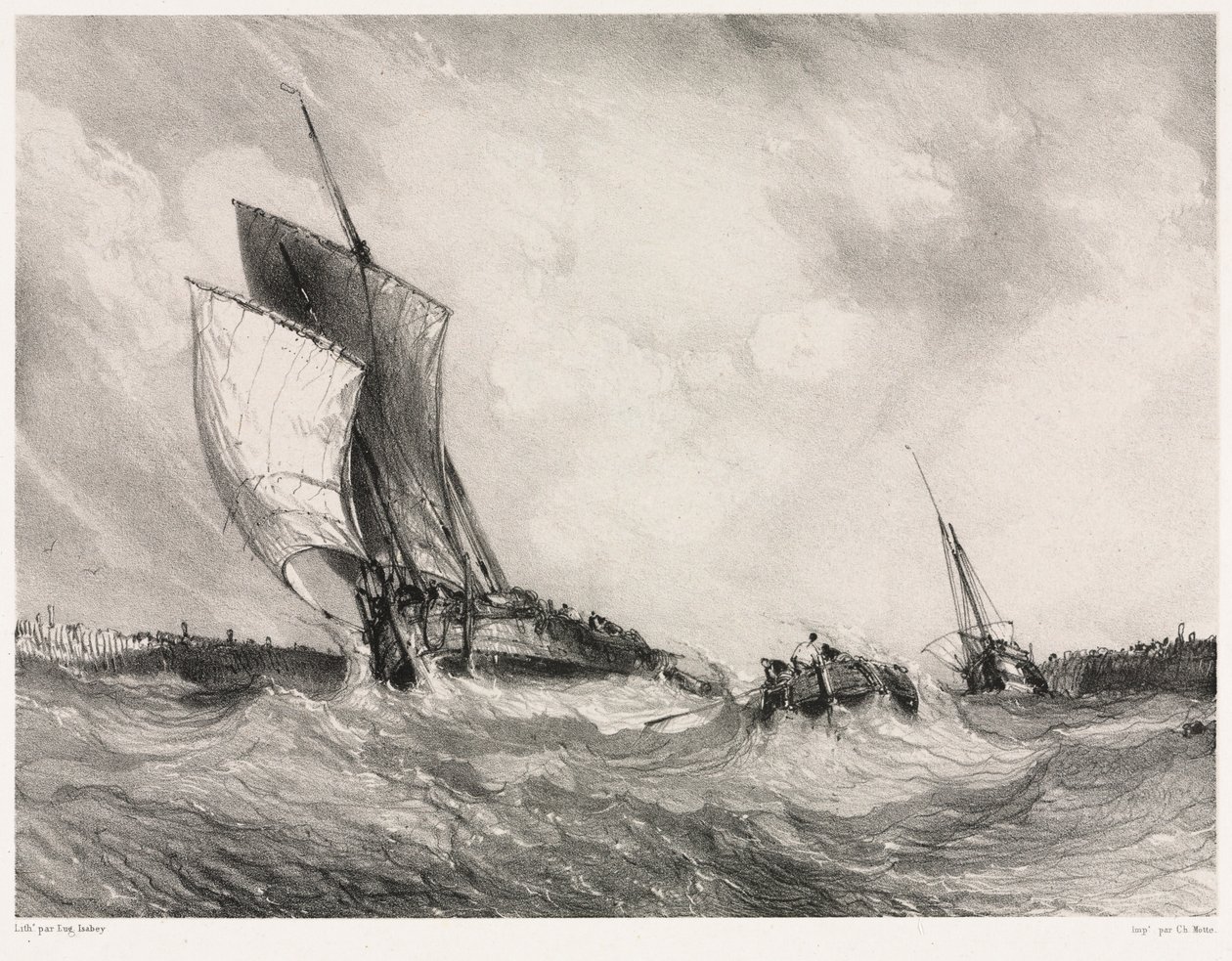 Sechs Marines: Rückkehr zum Hafen, 1833 von Eugene Isabey
