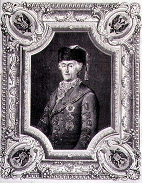 Porträt von Katharina II. der Großen (1729-96) in Reisekleidung, graviert von Stephane Pannemaker von Eugene Joseph (after) Viollat