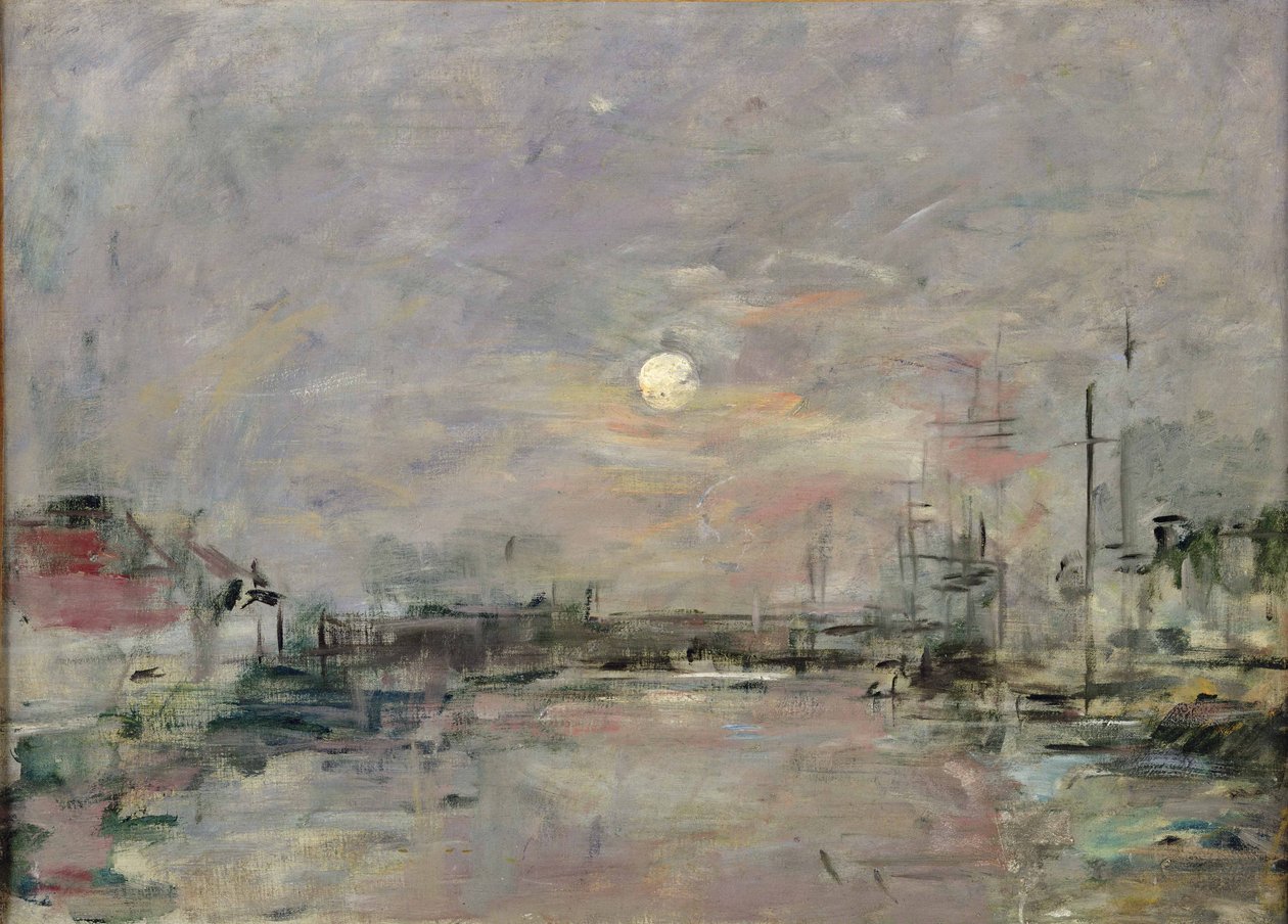 Abenddämmerung am Handelshafen von Le Havre, ca. 1892-94 von Eugene Louis Boudin