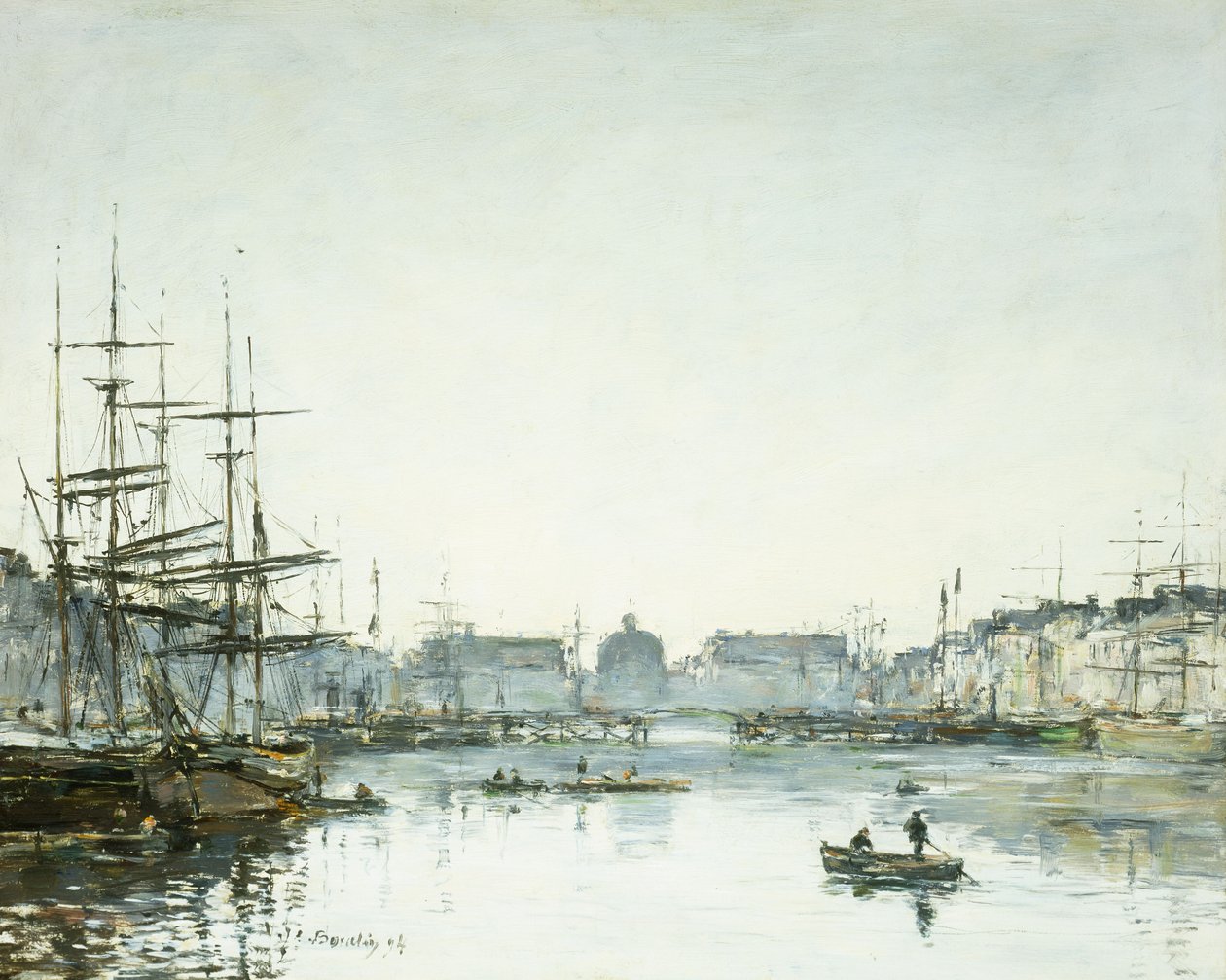 Le Havre, Le Bassin du Commerce, 1894 von Eugene Louis Boudin