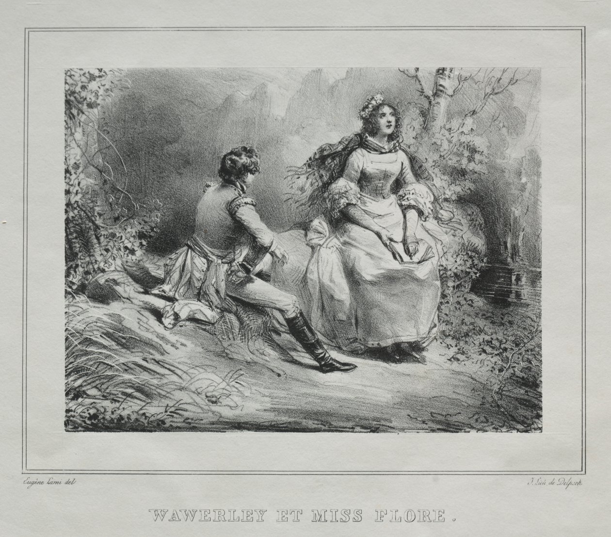 Malerische Ansichten von Schottland: Waverly und Miss Flora von Eugene Louis Lami