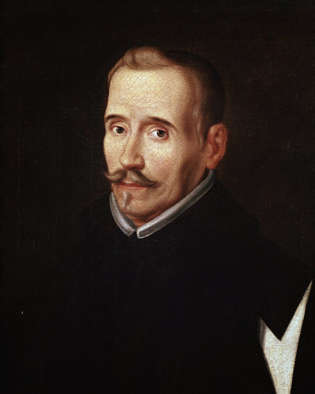 Porträt von Felix Lope de Vega y Carpio, spanischer Dramatiker und Dichter (Detail) von Eugenio (attr. to) Caxes