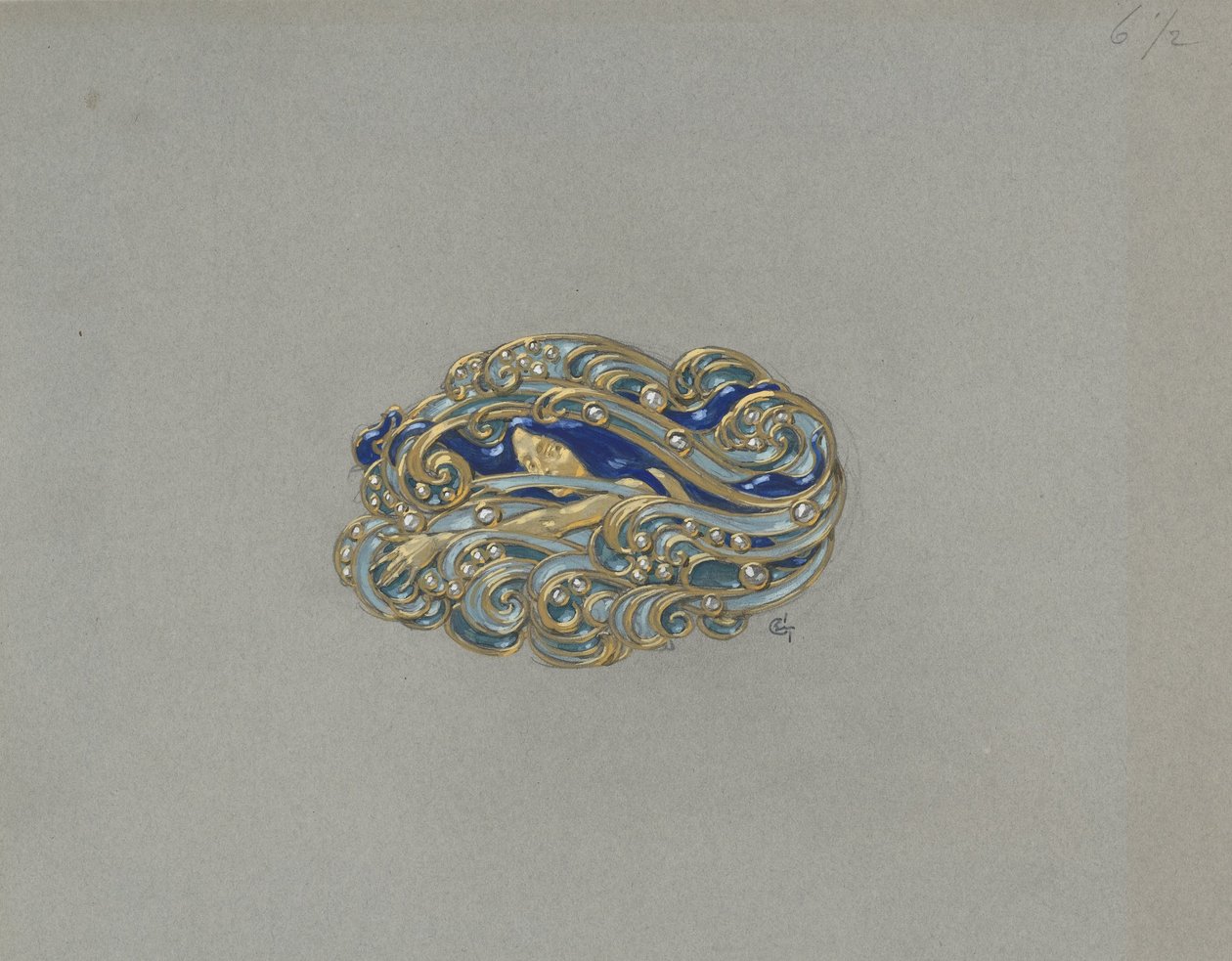 Entwurf für eine Brosche von Eugene Grasset