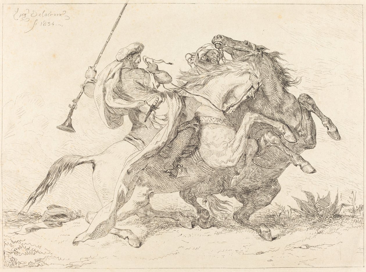Begegnung der maurischen Reiter von Eugène Delacroix
