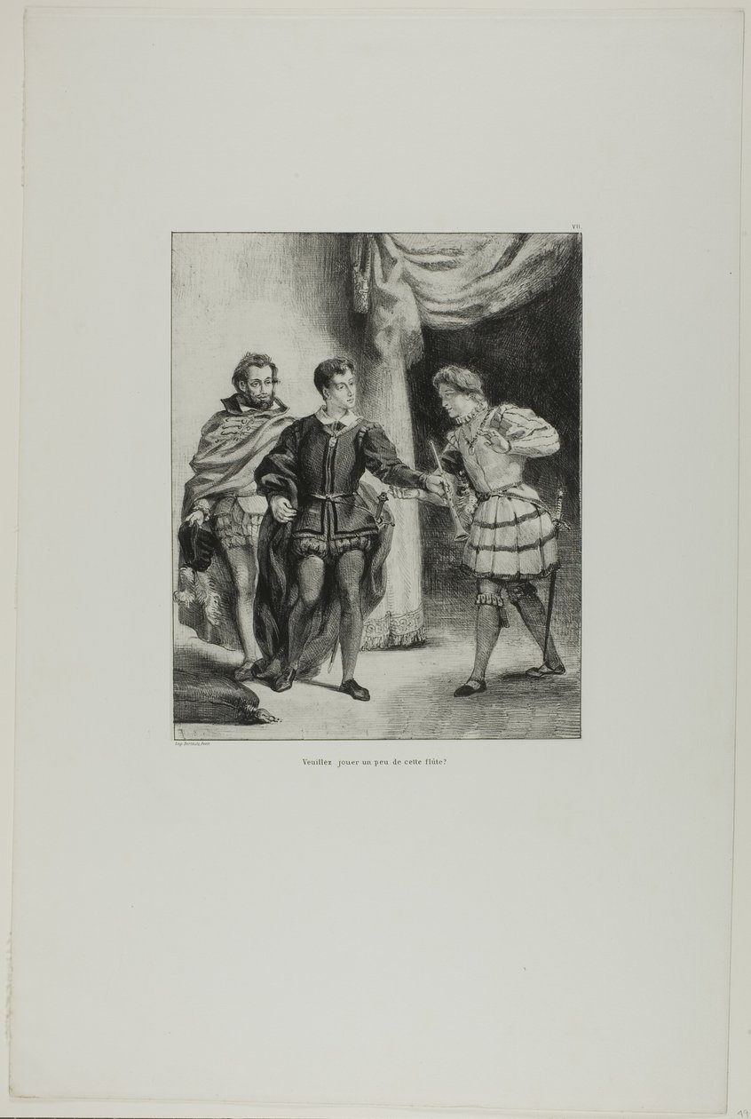Hamlet und Guildenstern, Platte 6 aus Hamlet von Eugène Delacroix
