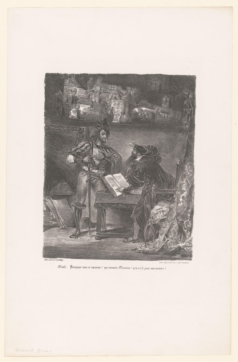 Mephisto erscheint Faust von Eugène Delacroix