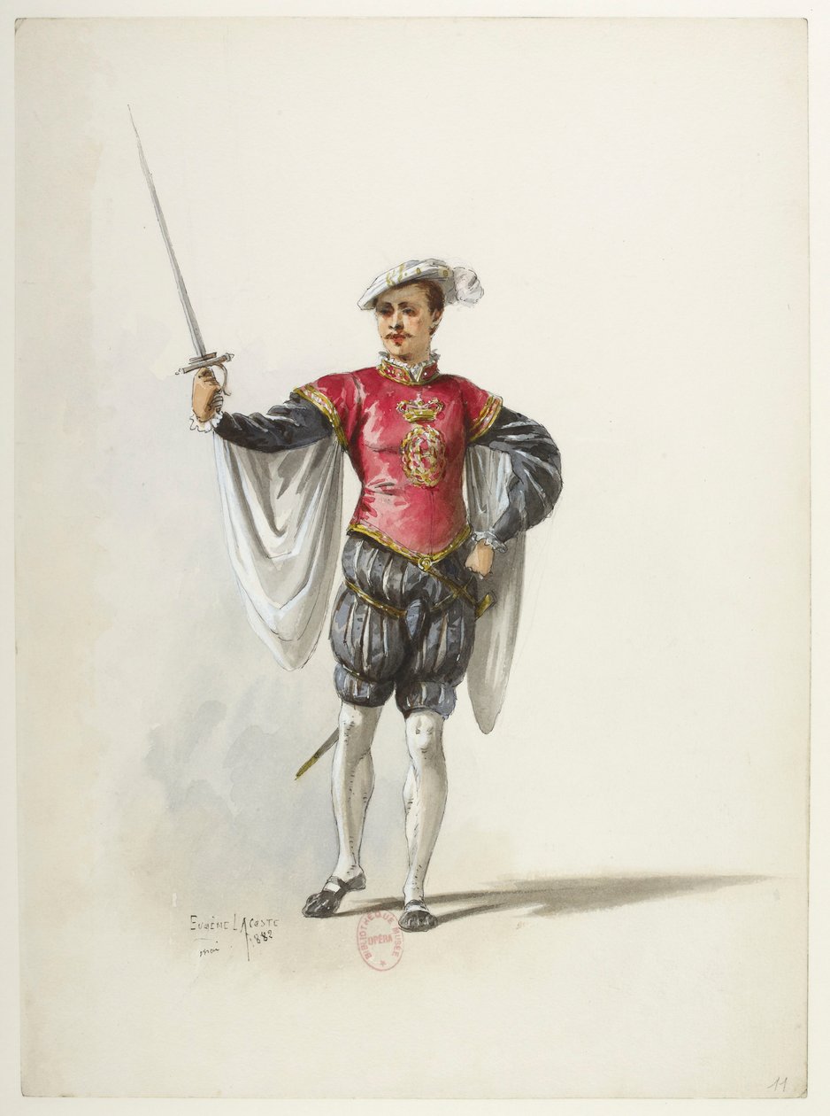 Btv1b84558104 11 - Saint-Saëns - Henry VIII - Kostümentwürfe - Lacoste - 11. Kostüm von Eugene Lacoste