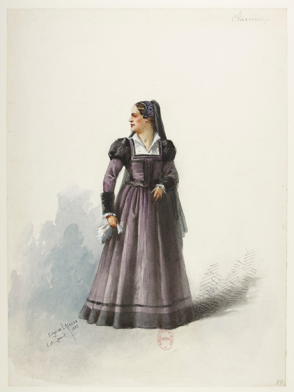 Saint-Saëns - Henry VIII - Kostümentwürfe - Lacoste - 77. Lady Clarence von Eugene Lacoste
