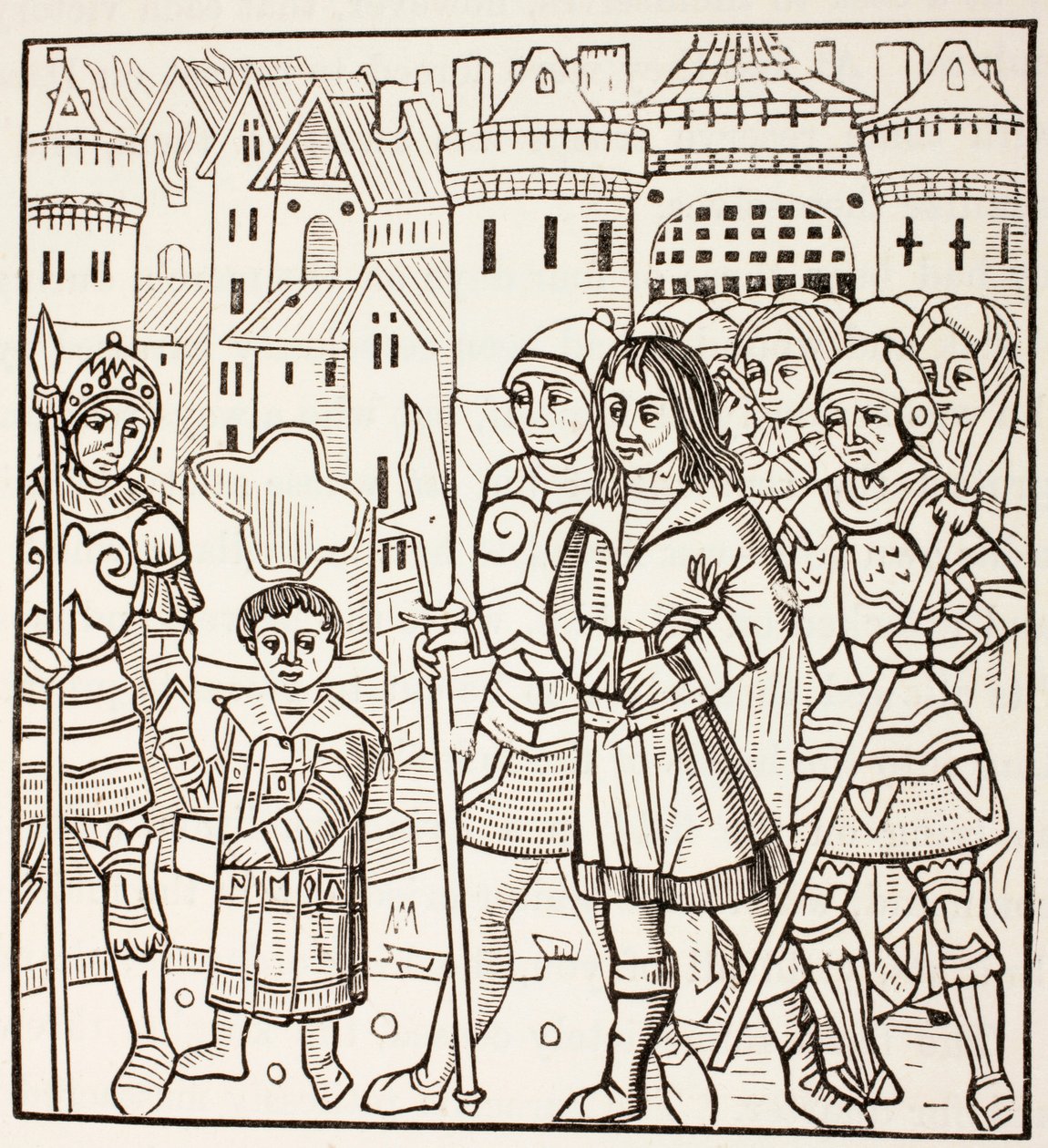 St. Louis, König Ludwig IX. von Frankreich, gefangen von den Sarazenen nach der Schlacht von Fariskur, ca. 1880 von European School