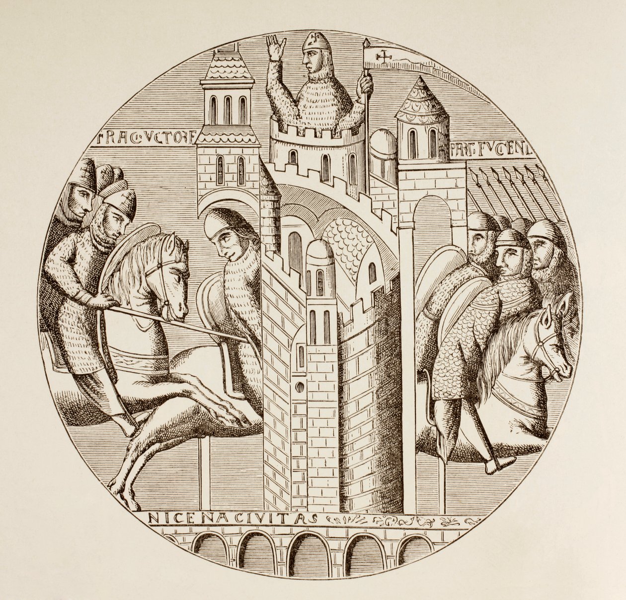 Die Einnahme von Nicaea, Türkei, durch die Kreuzritter im Jahr 1097, ca. 1880 von European School