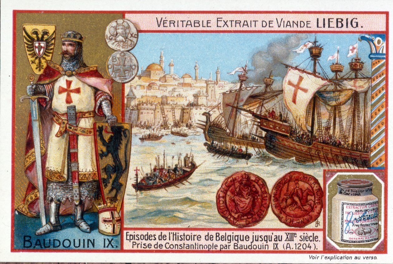 Baldwin I. bei der Plünderung von Konstantinopel von European School