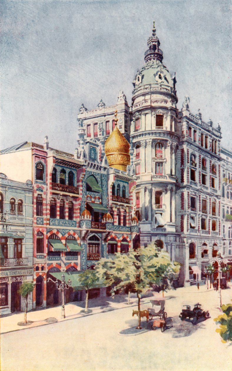 Maurisches Gebäude und Büros von Messrs Guinle, Avenida Rio Branco von European School