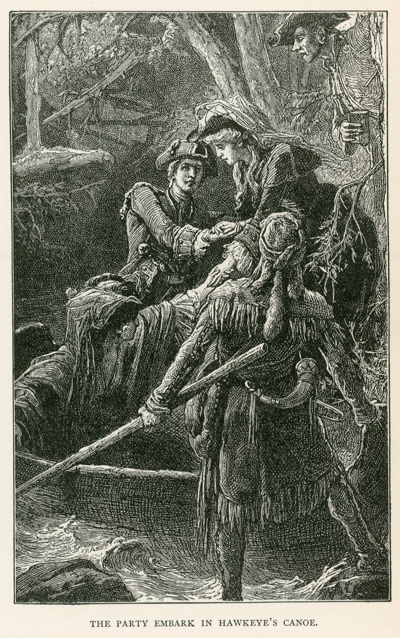 Die Gruppe besteigt Hawkeyes Kanu von European School