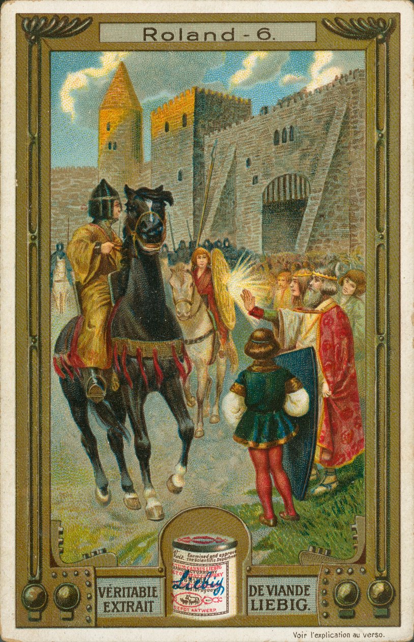 Die Geschichte von Roland, Liebig-Karte, frühes 20. Jahrhundert von European School