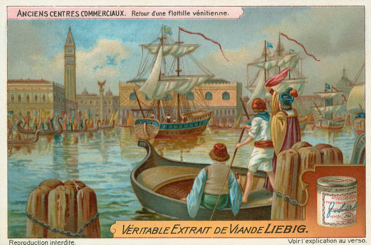 Venedig, Liebig-Karte, frühes 20. Jahrhundert von European School