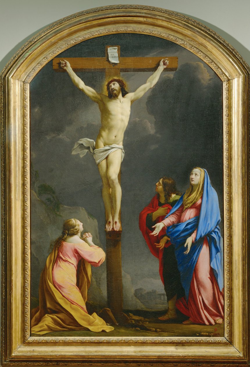Die Kreuzigung von Eustache (studio of) Le Sueur