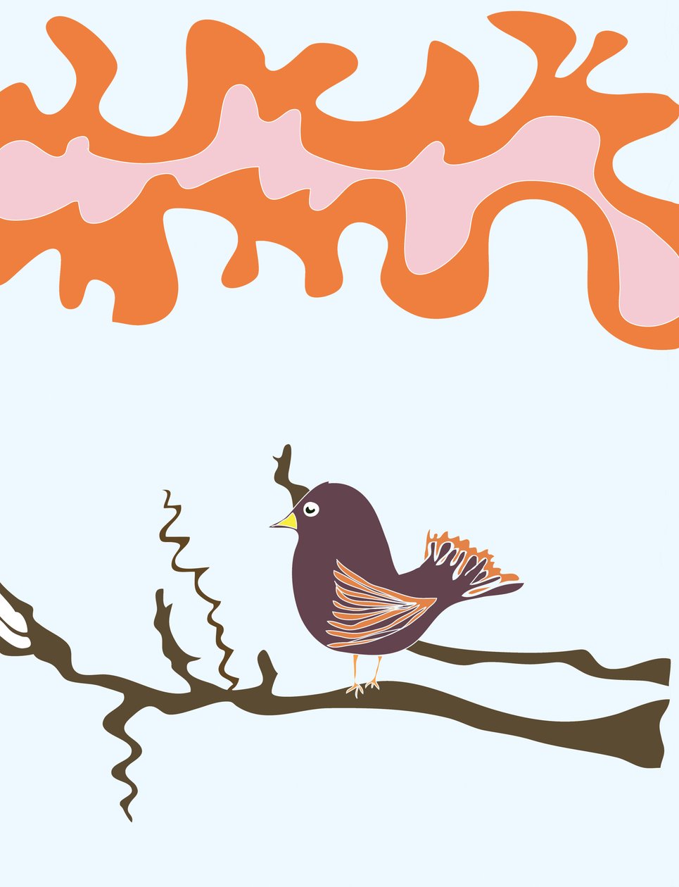 Vogel auf Ast, 2015 von Evan Sklar