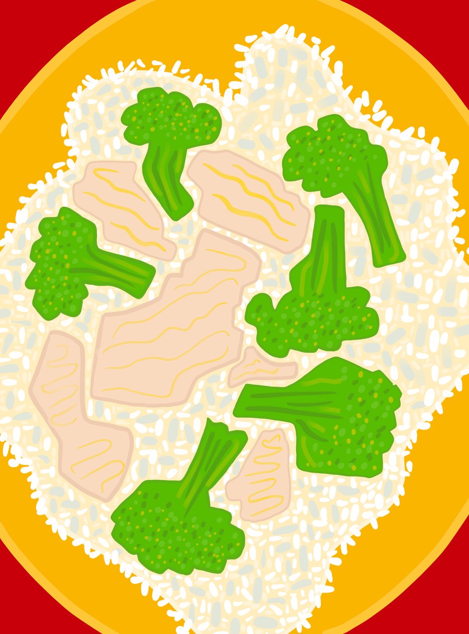 Huhn und Brokkoli von Evan Sklar