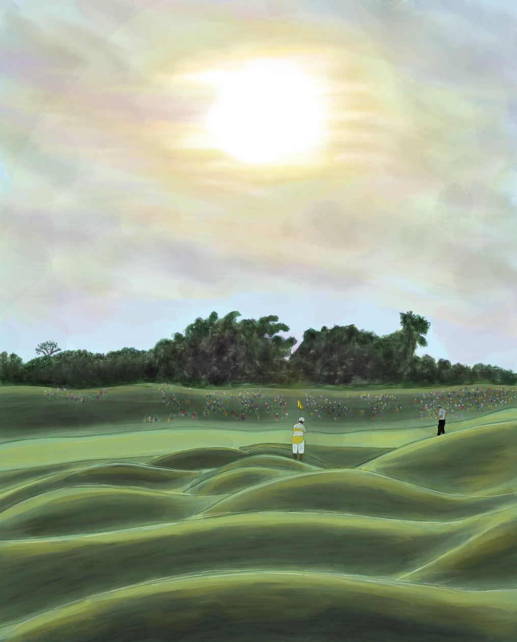 Golfplatz und Zuschauer, Brooklyn von Evan Sklar