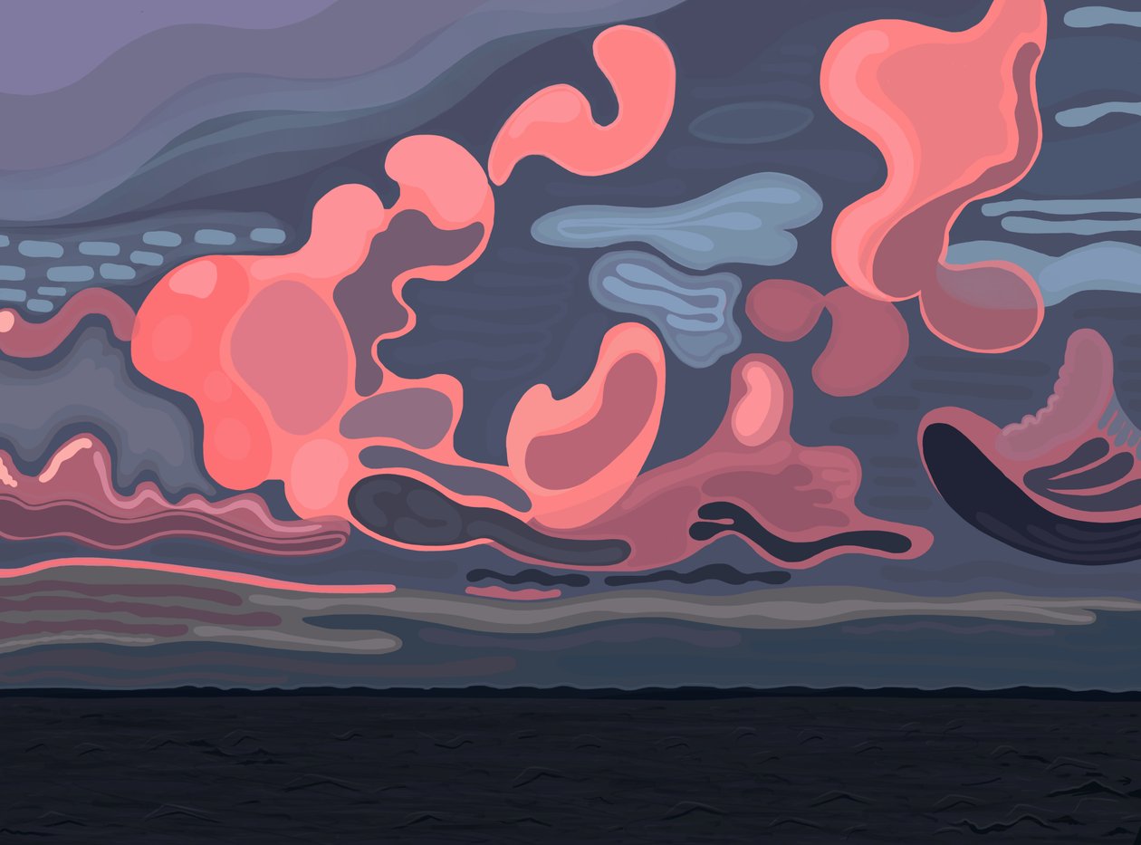 Ozean und Wolken von Evan Sklar