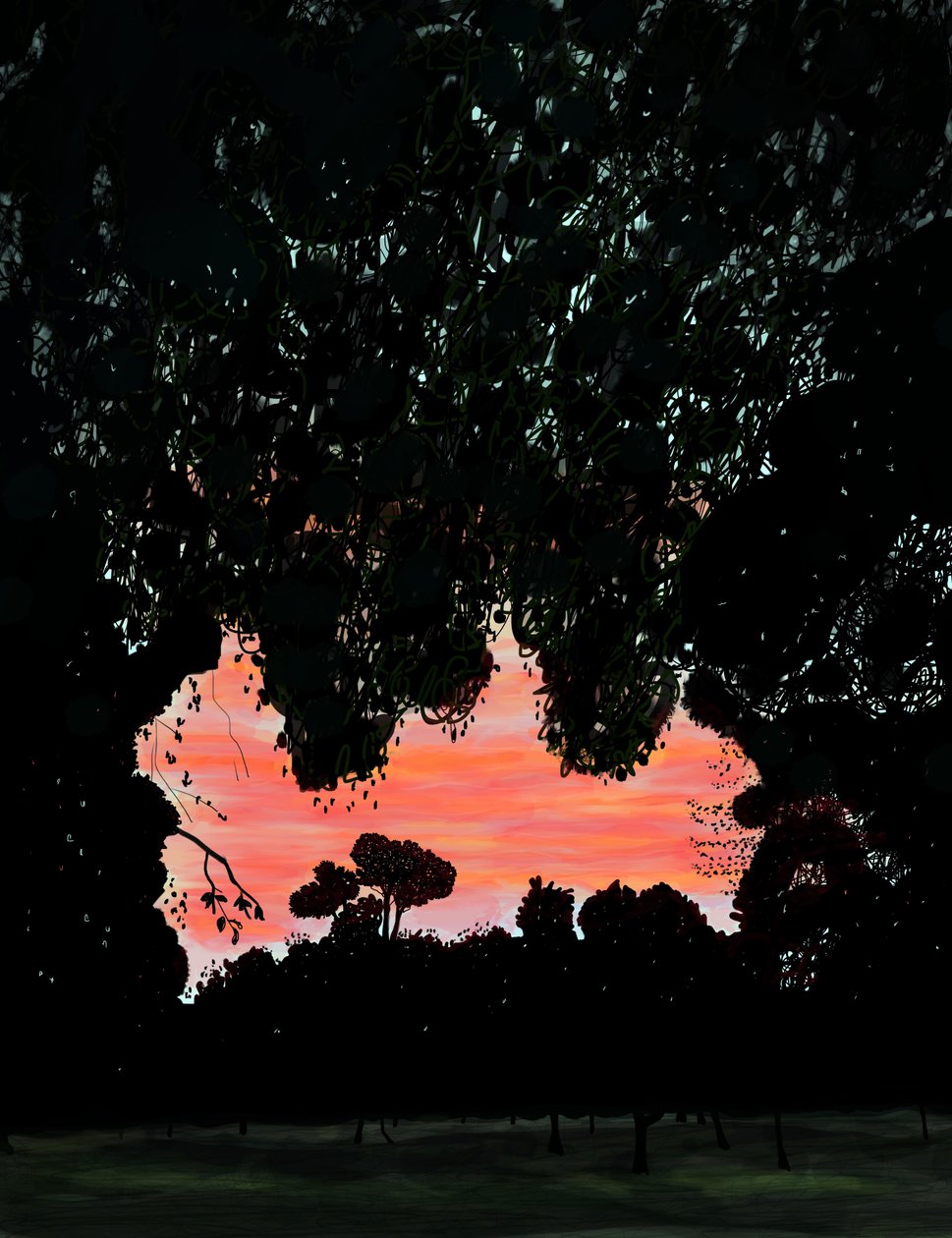 Oktober erstes Licht, Prospect Park an der 9. Straße, Brooklyn von Evan Sklar