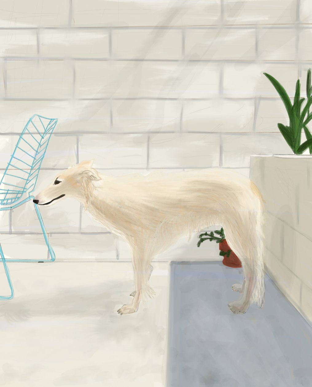 Penny auf der Hinterveranda, 2017 von Evan Sklar