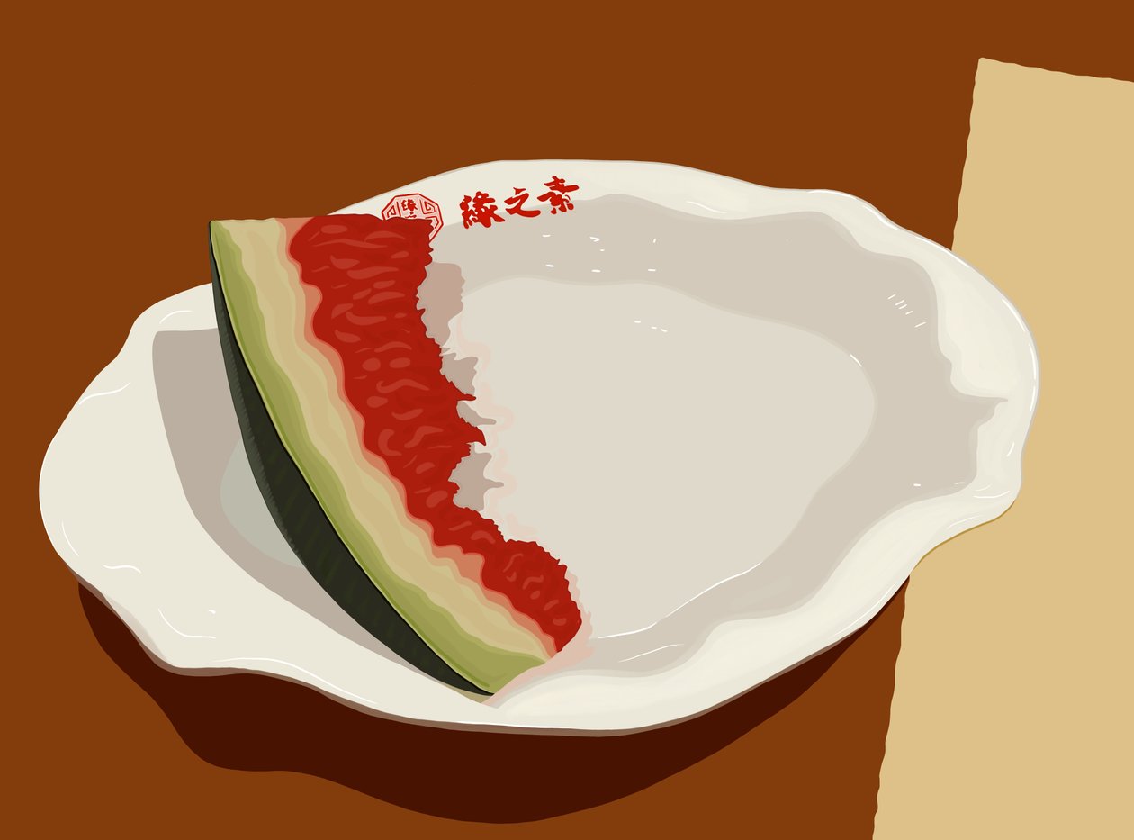 Scheibe Wassermelone von Evan Sklar